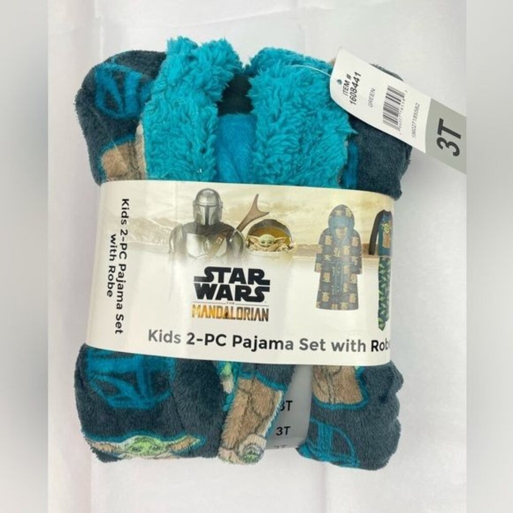 DISNEY Star Wars Kids' 2-piece Pajamas with Robe long Sleeve Size 3T - Picture 4 of 9